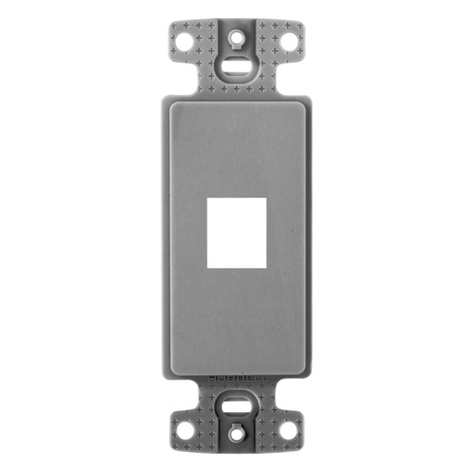 Hubbell Decorator Outlet Frame Unloaded 1 Port Gray - NS611G