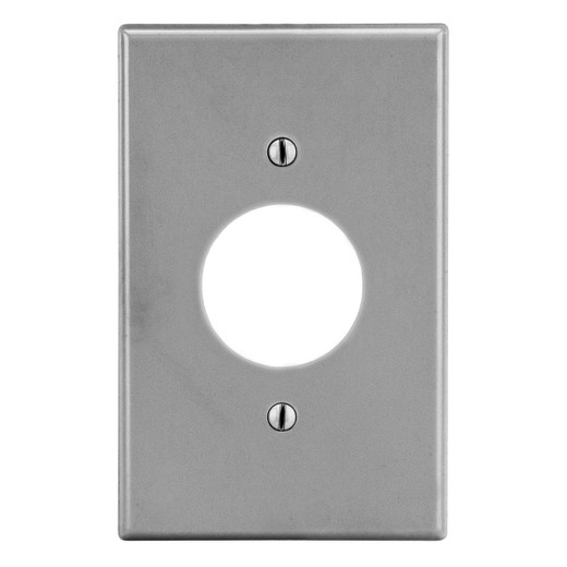 Hubbell Wallplate 1-Gang 1.40in. in. Opening Gray - P7GY