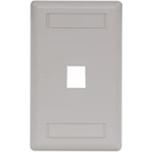 Hubbell Face Plate Rear-Loading 1 Port Single Gang Office White