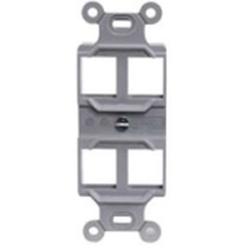 Outlet Frame  Duplex 106  4 Port  Gray