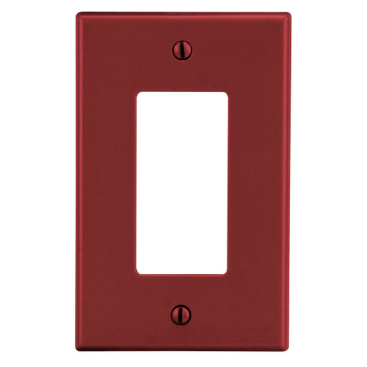 Hubbell Wallplate 1-Gang 1) Decorator Red - P26R