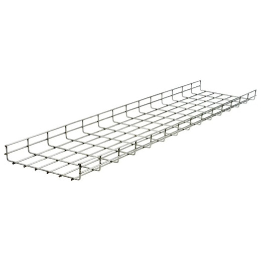 Hubbell Wire Basket Tray Overhead 4in. in. Hx6in. in. Wx118in. in. L Pre-Galvanized Round - HBT0406