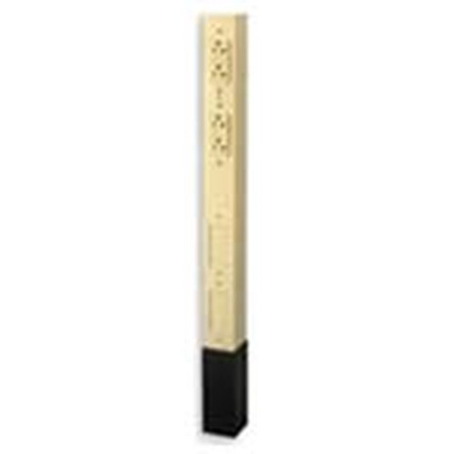 Hubbell Aluminum Service Pole 3 Service 10ft. 2in. 2 Decorator/Duplex Receptacles 1 Circuit Ivory **Drop Ship Only**