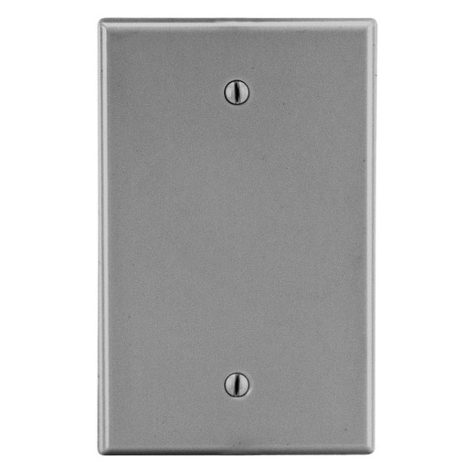 Hubbell Wallplate 1-Gang Box Mount Blank Gray - P13GY