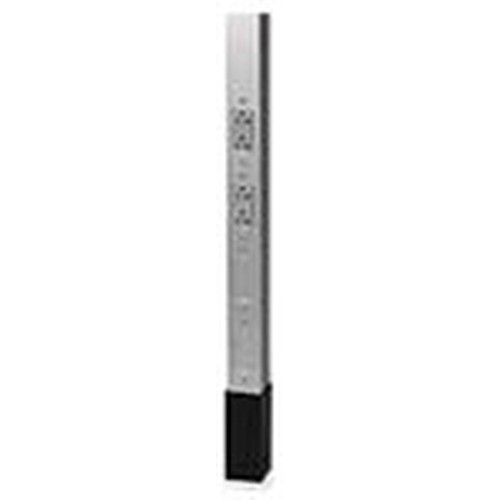 Aluminum Service Pole  3 Service  12ft. 2in.  2 Decorator/Duplex Receptacles  1 Circuit  Gray  **Drop Ship Only**