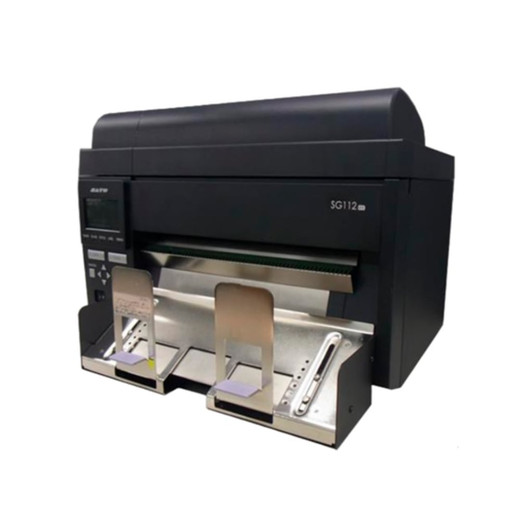 SATO WWSG15600 SG112-ex catch tray attachment for thermal label printer front view