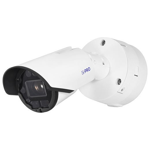 i-PRO WV-X15701-Z3L 4K outdoor IR bullet camera with 30x zoom lens mounted on wall