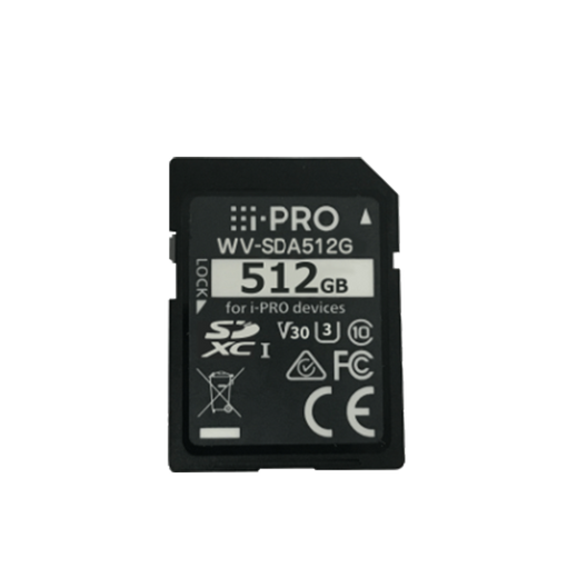i-PRO WV-SDA512G 512GB Industrial SDXC Memory Card front view