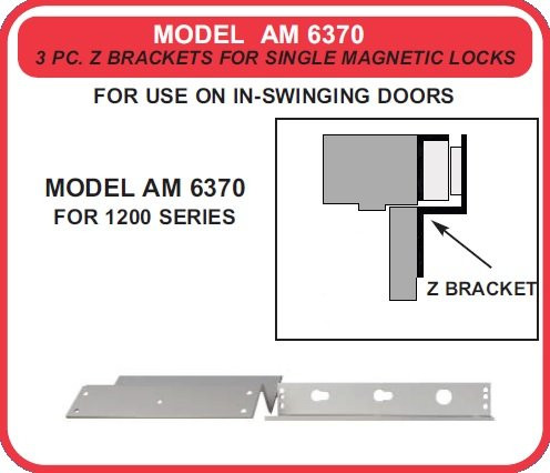 HES AM6370 Maglock Mounting Brackets