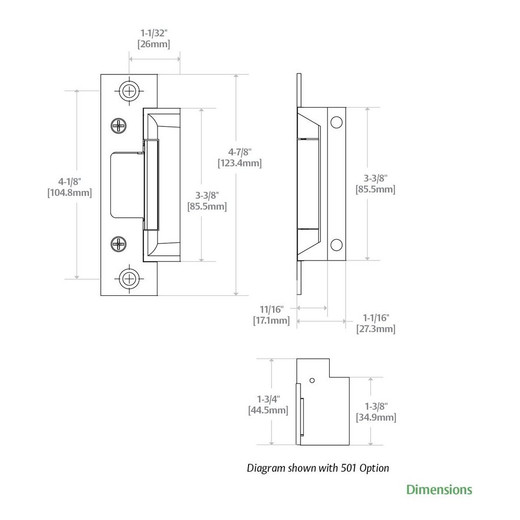 HES SB:5000-12/24D HES SB:5000-12/24D Dual Voltage Access Control Hardware