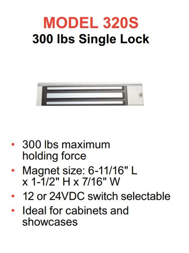 HES 320S 300 Pound Single Magnetic Lock