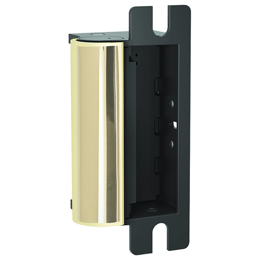 HES HTD-605 1006 Series brass security faceplate close-up of finish and construction