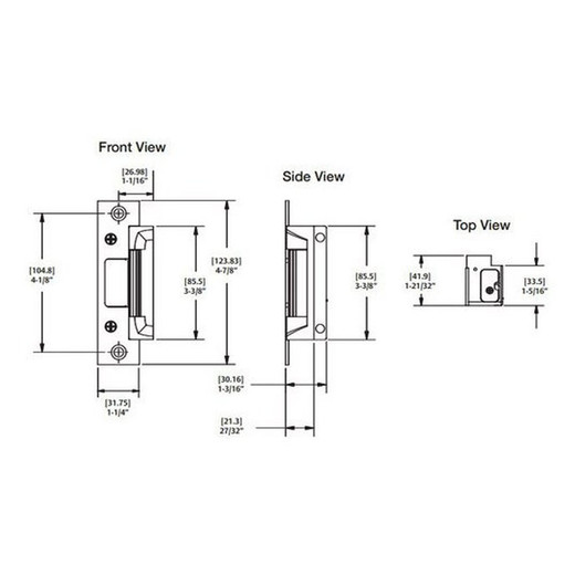 HES FP:N-2-630 HES FP:N-2-630 Satin Stainless Steel Faceplate