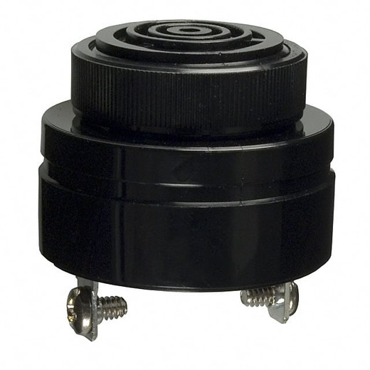 SC628 HES buzzer close-up showing electrical connections and mounting details