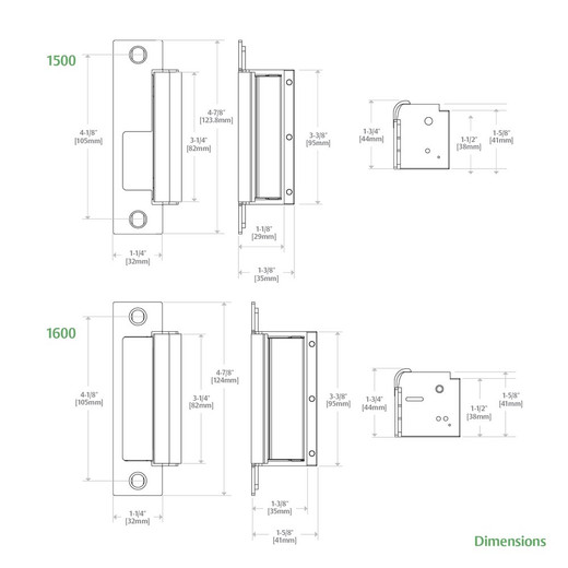 HES RP-100P/O S.G.S.S. Plate 5/8 Diameter Hole