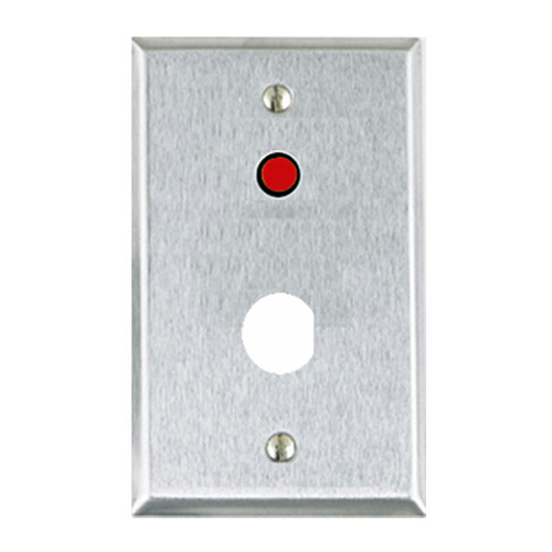 HES RP-07 stainless steel remote plate with red LED indicator for access control
