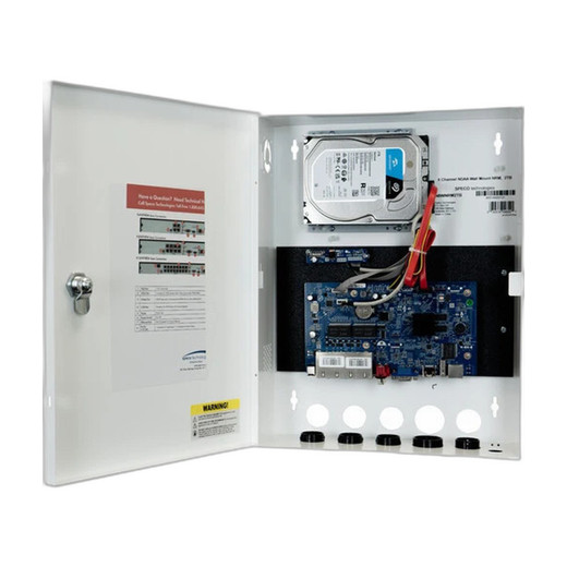 Speco Technologies N8WNRM8TB Speco N8WNRM8TB 8-Channel NDAA Wall Mount NVR 8TB