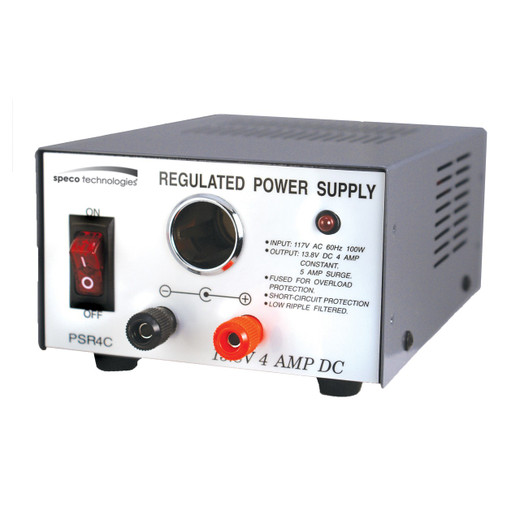 Speco Technologies PSR4C 4 Amp Regulated 12VDC Power Supply with