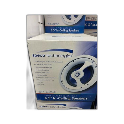 Speco SP625C Speco Technologies SP625C 6.5" In-Ceiling Speakers (Pair)