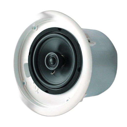 Speco SP6NXCTUL metal back speaker close-up showing connector terminals and mounting hardware