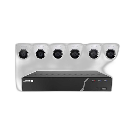Speco ZIP8T2B Speco Technologies ZIP8T2B 8CH NVR with 6 4MP Turret Cameras, 2TB