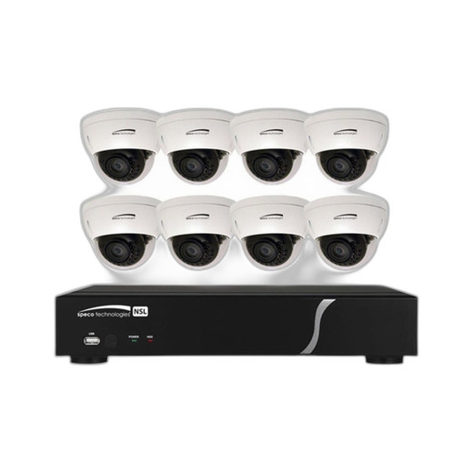 Speco ZIPL88D2 Speco Technologies ZIPL88D2 8 Channel Zip Kit with 8 Domes, 2T HD