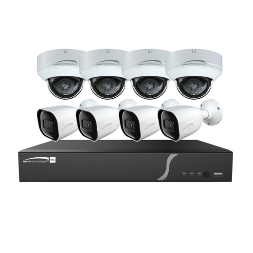 Speco ZIPL8BD2 8-Channel IP Camera Kit 4 Bullet 4 Dome