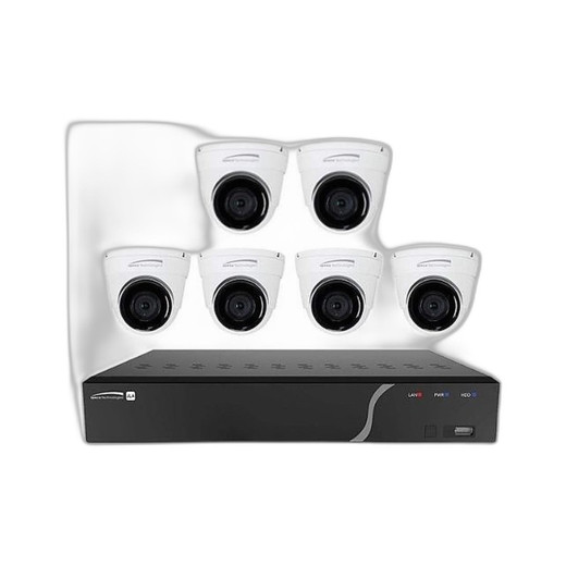 Speco ZIPWL86T2 Speco Technologies ZIPWL86T2 8 Channel  Wall Mount Zip Kit with 6