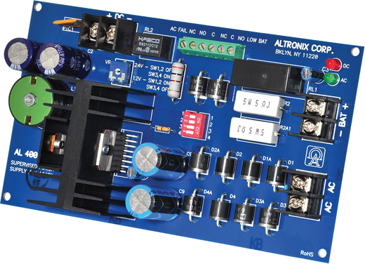 Altronix AL400ULB 12/24VDC power supply charger board for security systems