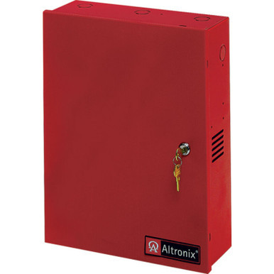 Altronix BC400R red steel security enclosure 15.5 inch height front view