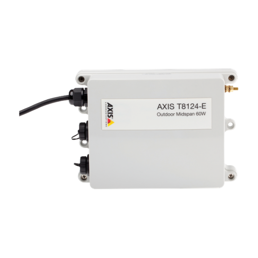 Axis T8124-E 1-Port 60W Outdoor Gigabit PoE++ Midspan, 5031-244