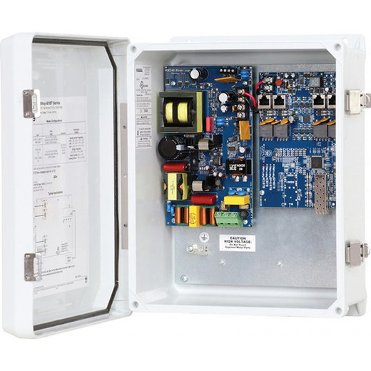 Altronix NETWAY4E1BTWP 4-Port Managed Ethernet Switch with SFP fiber connectivity for security systems