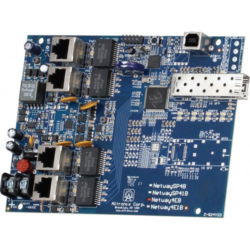 Altronix NETWAY4EB 4-Port Gigabit PoE Switch SFP