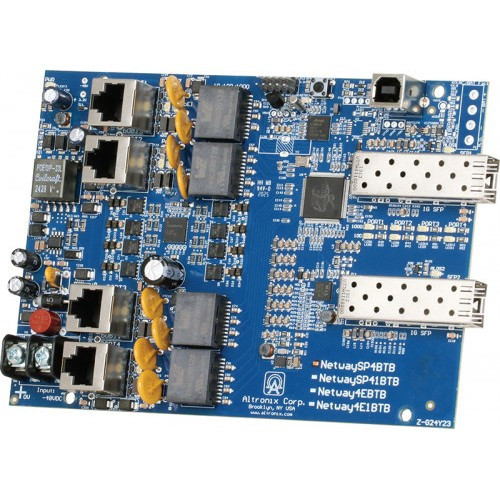 Altronix NETWAYSP4BTB 4-Port Fiber Media Converter PoE