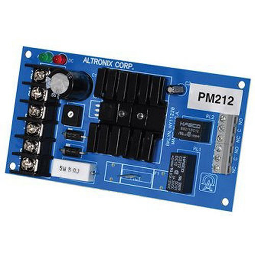 Altronix PM212 power supply unit connectors and terminal block details