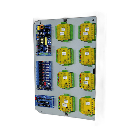Altronix TROVE2PX2 access control integration enclosure front view with mounting hardware