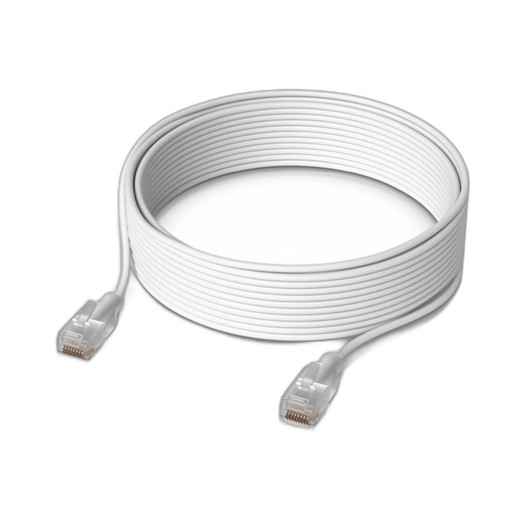 Ubiquiti UACC-CABLE-PATCH-EL-C6A-12M-W ultra-thin braided Cat6A patch cable 12 meter white