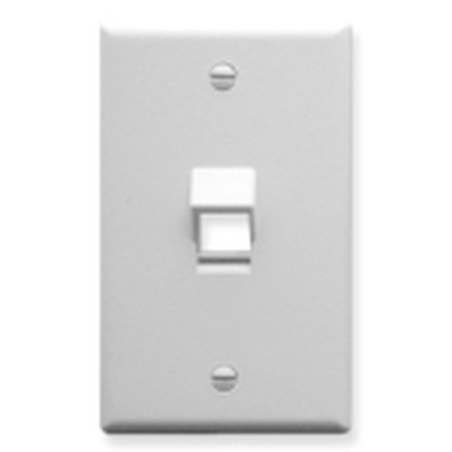 International Connectors and Cable Face Plate Angled 1-GANG 1-PORT White - IC107DA1WH