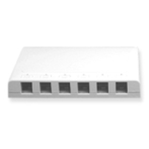 International Connectors and Cable Surface Mount Box Elite 6-PORT White - IC108SB6WH