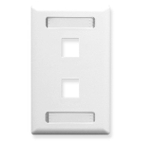 International Connectors and Cable Face Plate ID 1-GANG 2-PORT White - IC107S02WH