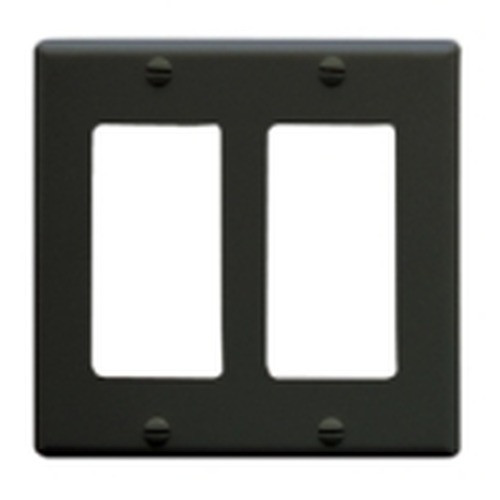 International Connectors and Cable Face Plate Decorex 2-GANG Black - IC107DFDBK