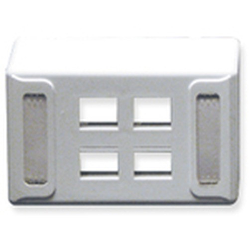 International Connectors and Cable Face Plate Furniture Univ 4- Port White - IC108UF4WH
