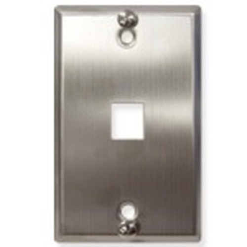 International Connectors and Cable Wall Plate Phone Flush 1-PORT Stainless Steel - IC107FFWSS