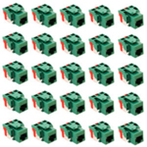 International Connectors and Cable Module CAT 6 EZ 25 Pk Green - IC107L6CGN