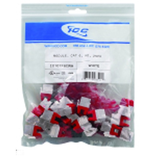 International Connectors and Cable Module CAT 6 HD 25 PK White - IC107F6CWH