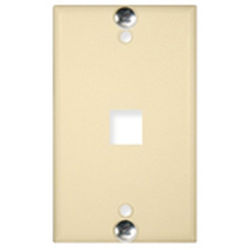 International Connectors and Cable Wall Plate Phone Flush 1-PORT Ivory - IC107FFWIV