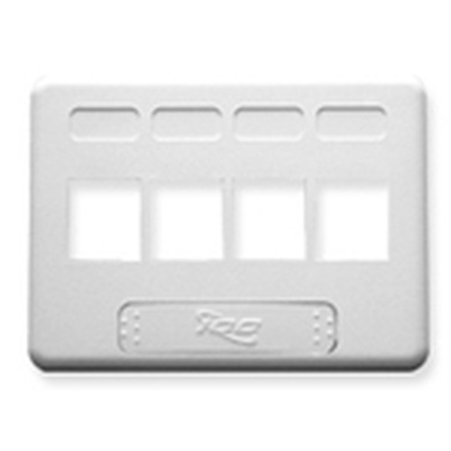 International Connectors and Cable Face Plate Furniture NEMA 4-PORT White - IC107FN4WH
