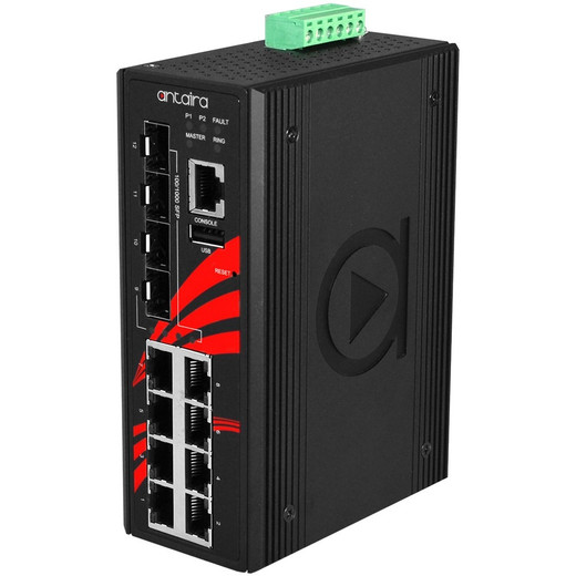 Veracity RMPSU-4W 12-Port Managed Gigabit Industrial Switch