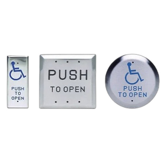 SDC/Security Door Controls 484O2U SGL DPDT Push to Open Plate