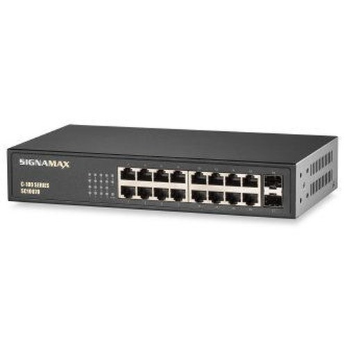 Signamax C-100 16 Port Gigabit Switch with 2 SFPPorts - SC10070